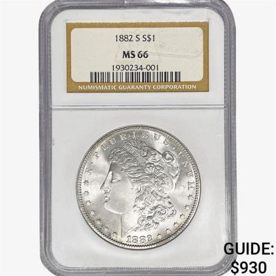 1882-S Morgan Silver Dollar NGC MS66