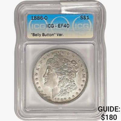 1886-O Morgan SILV $1 ICG EF40 "Billy Button" Var.