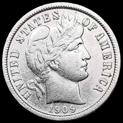 1909 Barber Dime CLOSELY UNCIRCULATED