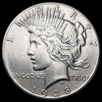 1928 Silver Peace Dollar CLOSELY UNCIRCULATED