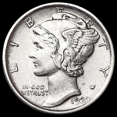 1920-S Mercury Dime CLOSELY UNCIRCULATED