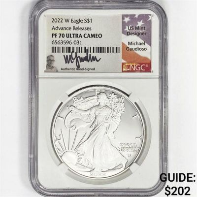 2022-W ASE Gaudioso Signed NGC PF70 UC