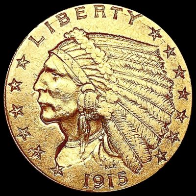 1915 $2.50 Gold Quarter Eagle CLOSELY UNCIRCULATED