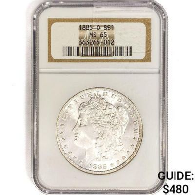1885-O Morgan Silver Dollar NGC MS65