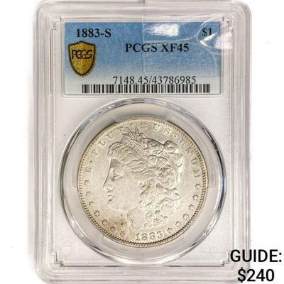 1883-S Morgan Silver Dollar PCGS XF45