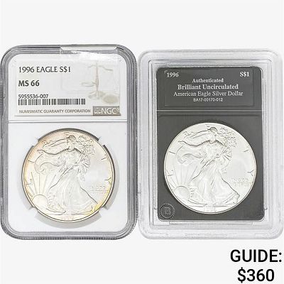 [2] 1996 Silver Eagle BU/MS. [2] 1996 Silver Eagle BU/MS