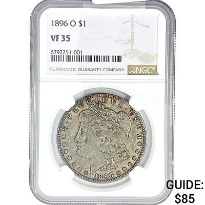 1896-O Morgan Silver Dollar NGC VF35