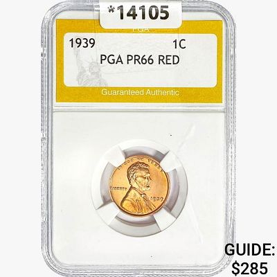 1939 Wheat Cent PGA PR66 RED