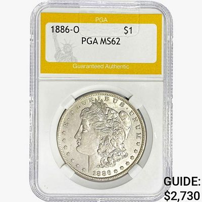 1886-O Morgan Silver Dollar PGA MS62