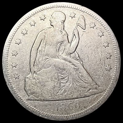 1860-O Seated Liberty Dollar LIGHTLY CIRCULATED