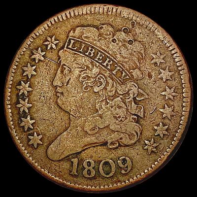 1809 Classic Head Half Cent LIGHTLY CIRCULATED