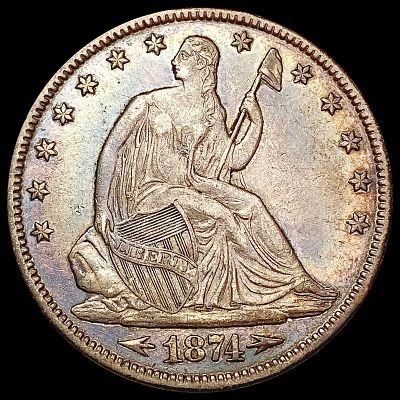 1874 Seated Liberty Half Dollar CLOSELY UNCIRCULATED