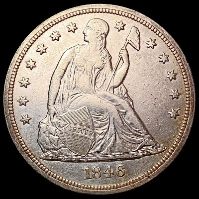 1846 Seated Liberty Dollar CLOSELY UNCIRCULATED
