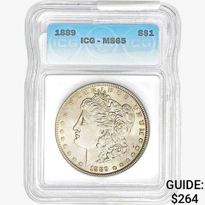 1889 Morgan Silver Dollar ICG MS65