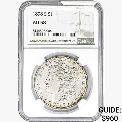 1898-S Morgan Silver Dollar NGC AU58