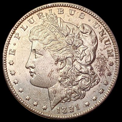 1891-CC Morgan Silver Dollar CHOICE AU