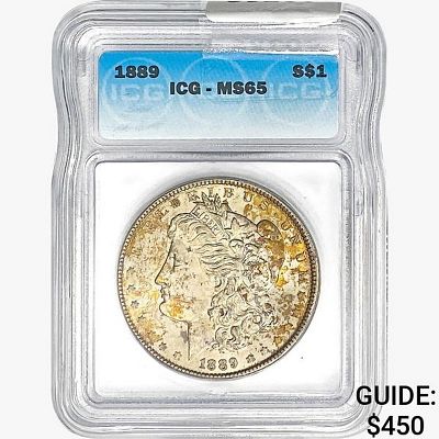1889 Morgan Silver Dollar ICG MS65