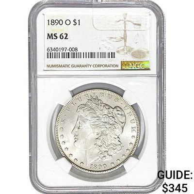 1890-O Morgan Silver Dollar NGC MS62