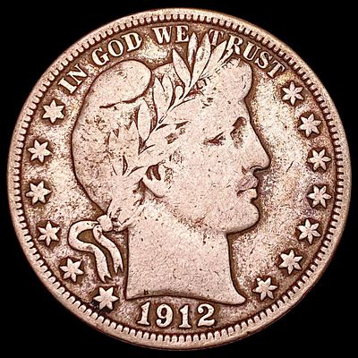 1912 Barber Half Dollar NICELY CIRCULATED
