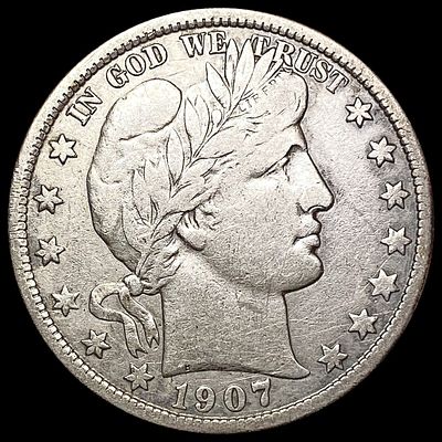1907-D Barber Half Dollar LIGHTLY CIRCULATED
