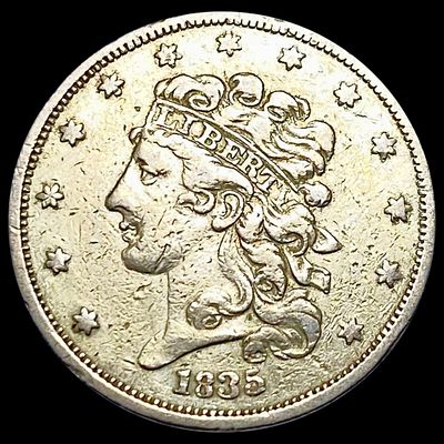 1835 $5 Gold Half Eagle NEARLY UNCIRCULATED