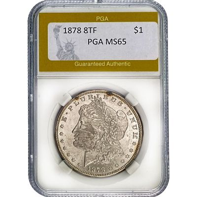 1878 8TF Morgan Dollar PGA MS65