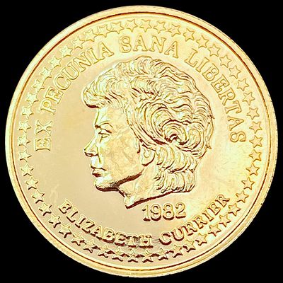 1982 Elizabeth Currier Gold Medallion 0.075oz GEM PROOF