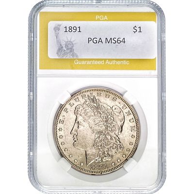 1891 Morgan Silver Dollar PGA MS64