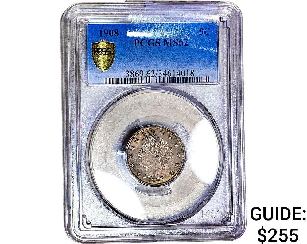1908 Liberty Victory Nickel PCGS MS62