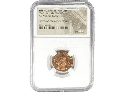 Roman Tetrarchy Maximian, AD286-310 AE Post-Ref NGC