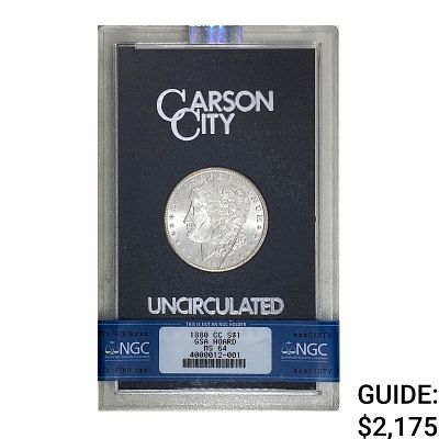 1880-CC Morgan Silver Dollar NGC MS64 GSA Hoard