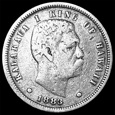 1883 Hawaii Silver Dime ABOUT UNCIRCULATED