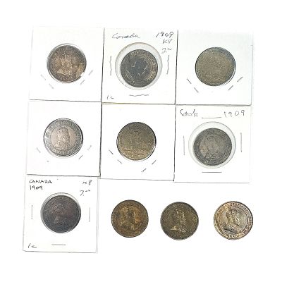 [10 Coins] 1909 Canada 1 Cent