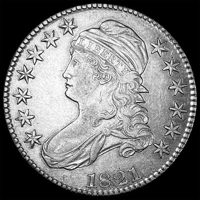 1821 Capped Bust Half Dollar CLOSELY UNCIRCULATED. 1821 Capped Bust Half Dollar CLOSELY UNCIRCULATED