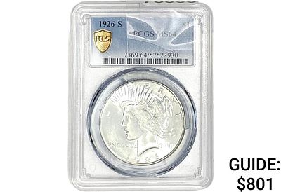1926-S Silver Peace Dollar PCGS MS64