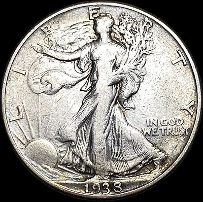 1938-D Walking Liberty Half Dollar LIGHTLY CIRCULATED
