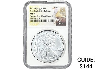 2025-P Silver Eagle NGC MS69