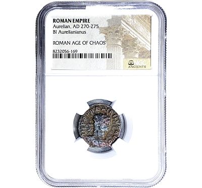 Roman Aurelian, AD 270-275 BI Dbl-Denarius NGC