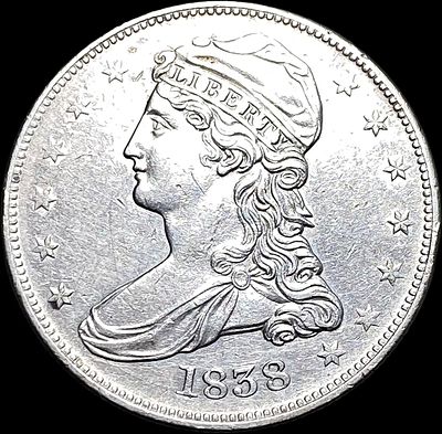1838 Capped Bust Half Dollar CLOSELY UNCIRCULATED