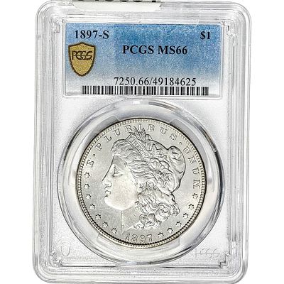 1897-S Morgan Silver Dollar PCGS MS66