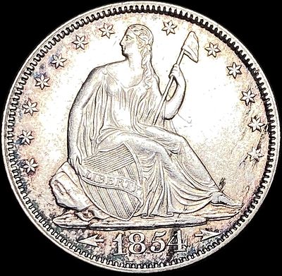 1854 Arrows Seated Liberty Half Dollar CLOSELY UNCIRCULATED