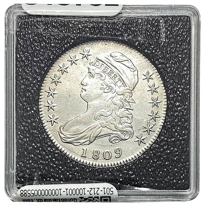 1809 III Edge Capped Bust Half Dollar AU