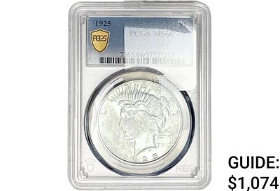 1925 Silver Peace Dollar PCGS MS66