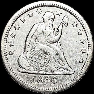 1856-O Silver Seated Liberty Quarter CLOSELY UNCIRCULATED. 1856-O Silver Seated Liberty Quarter 
