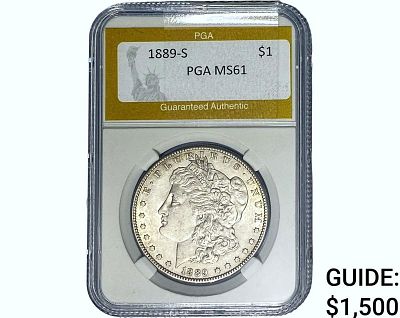 1889-S Morgan Silver Dollar PGA MS61