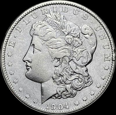 1904-S Silver Morgan Dollar NEARLY UNCIRCULATED. 1904-S Silver Morgan Dollar NEARLY UNCIRCULATED