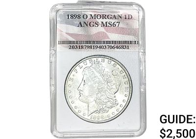 1898-O Morgan Silver Dollar ANGS MS67