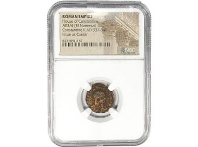 Roman House Of Constantine AE3/4(BI Nummus) NGC