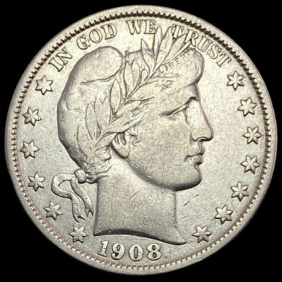 1908-O Silver Barber Half Dollar LIGHTLY CIRCULATED. 1908-O Silver Barber Half Dollar LIGHTLY 