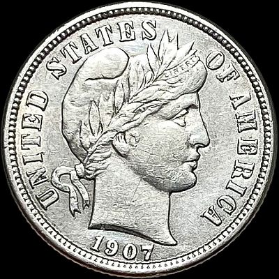 1907-S Silver Barber Dime UNCIRCULATED